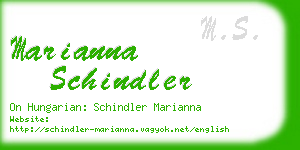 marianna schindler business card